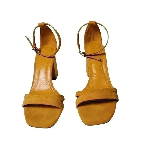 New Bershka Women's Open Toe Block Kitten Heels Dress Sandals Fall - Picture 6 of 11